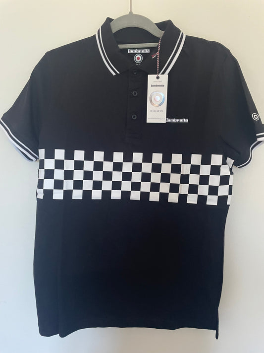 Two Tone Tipped Polo Black/White