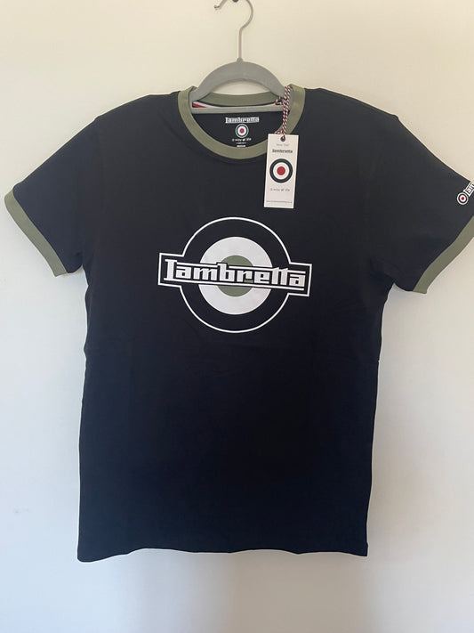 Logo Ringer Tee Black/Khaki