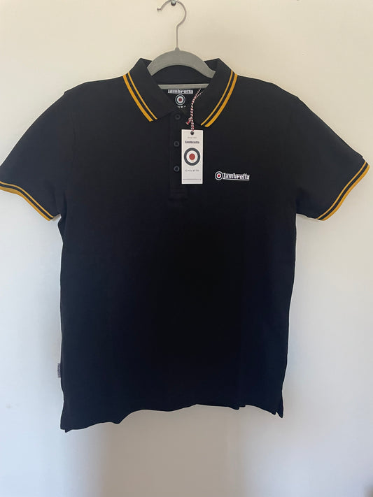 Twin Tipped Polo Black/Gold