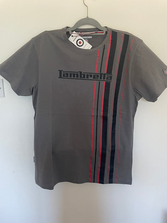 Racing Stripe Tee Granite