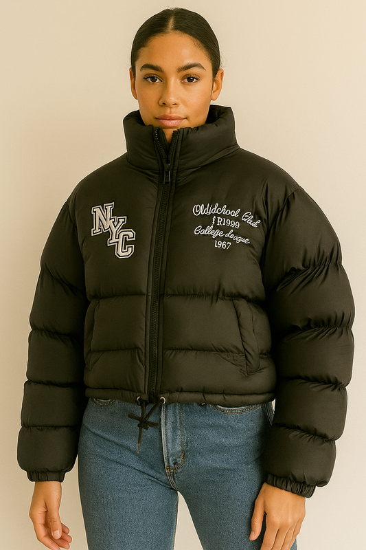 NYC Cropped Puffer Jacket