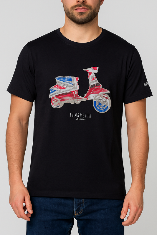 Scooter Flag Tee Navy