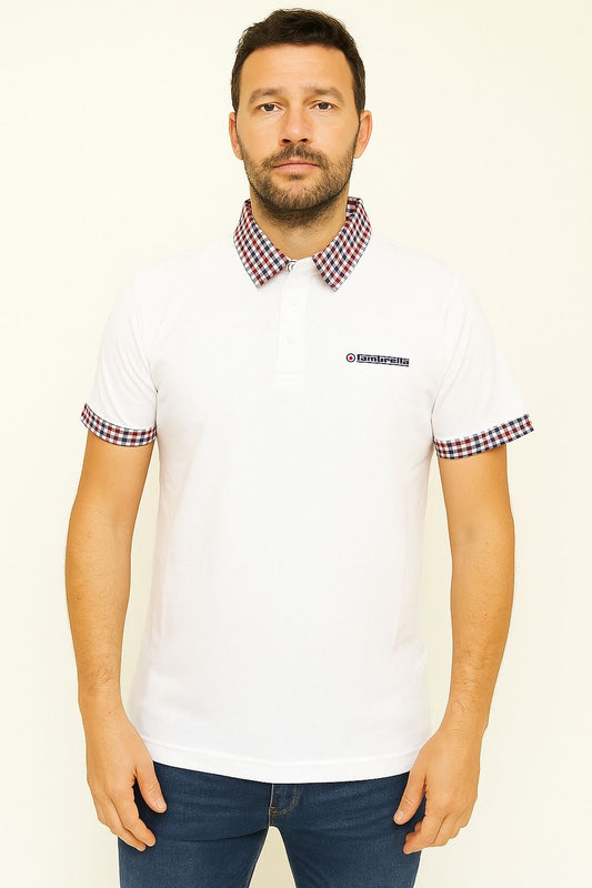 Gingham Collar Polo